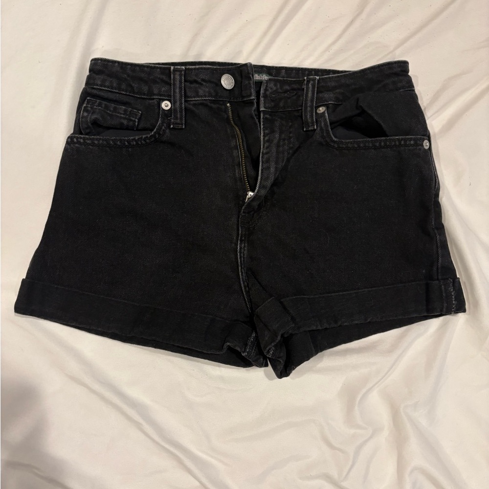 Wild Fable Black Jean Shorts High-Waisted Cuffed